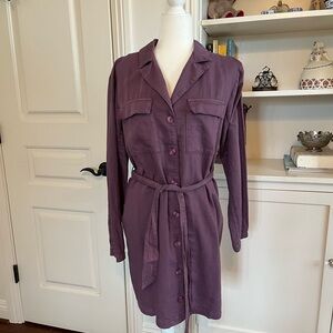 Bella Dahl Plum Shirt Dress M